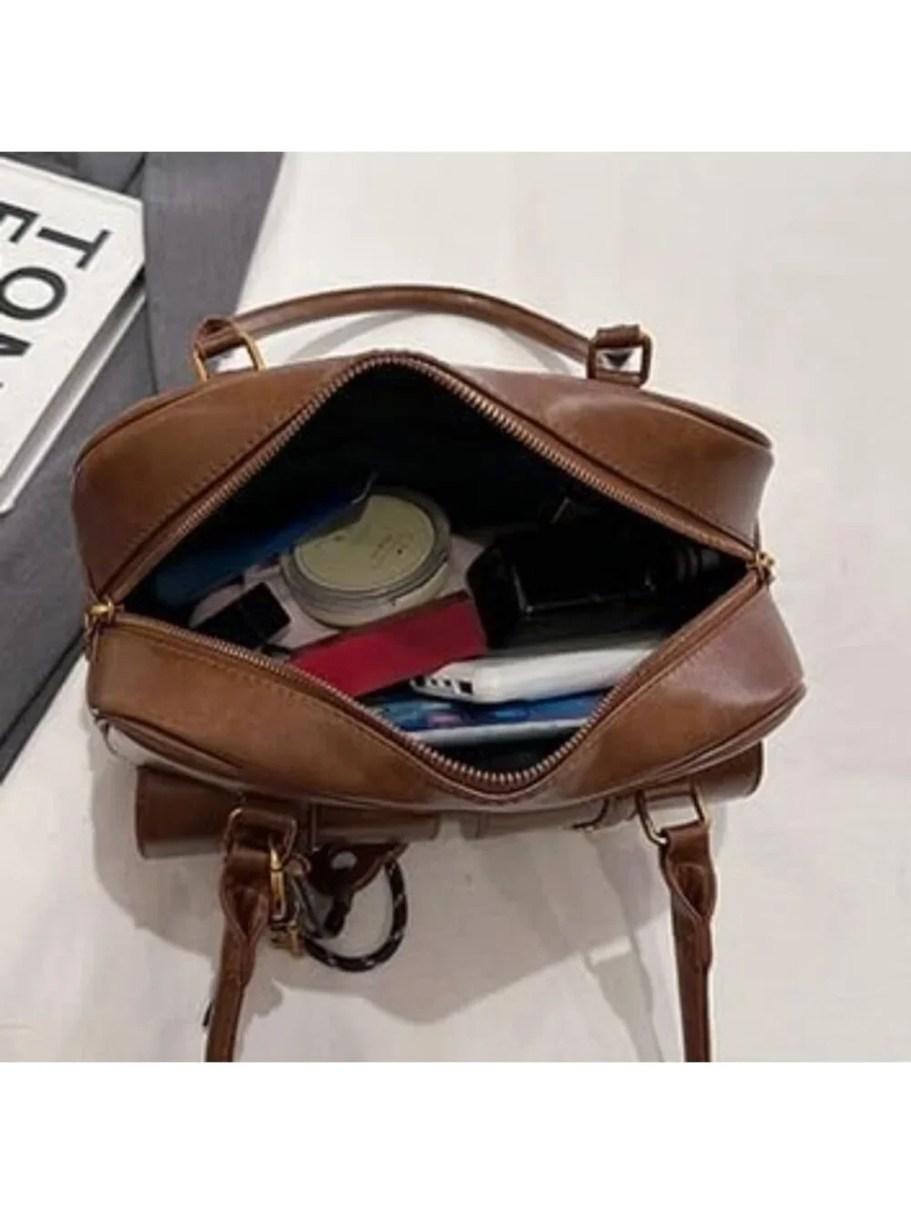 Vintage Y2K Hobo Tote Handbag - Stylish PU Leather Shoulder Bag for Women